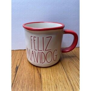 Feliz Navidog Cream & Red Mug by Rae Dunn Christmas Mug